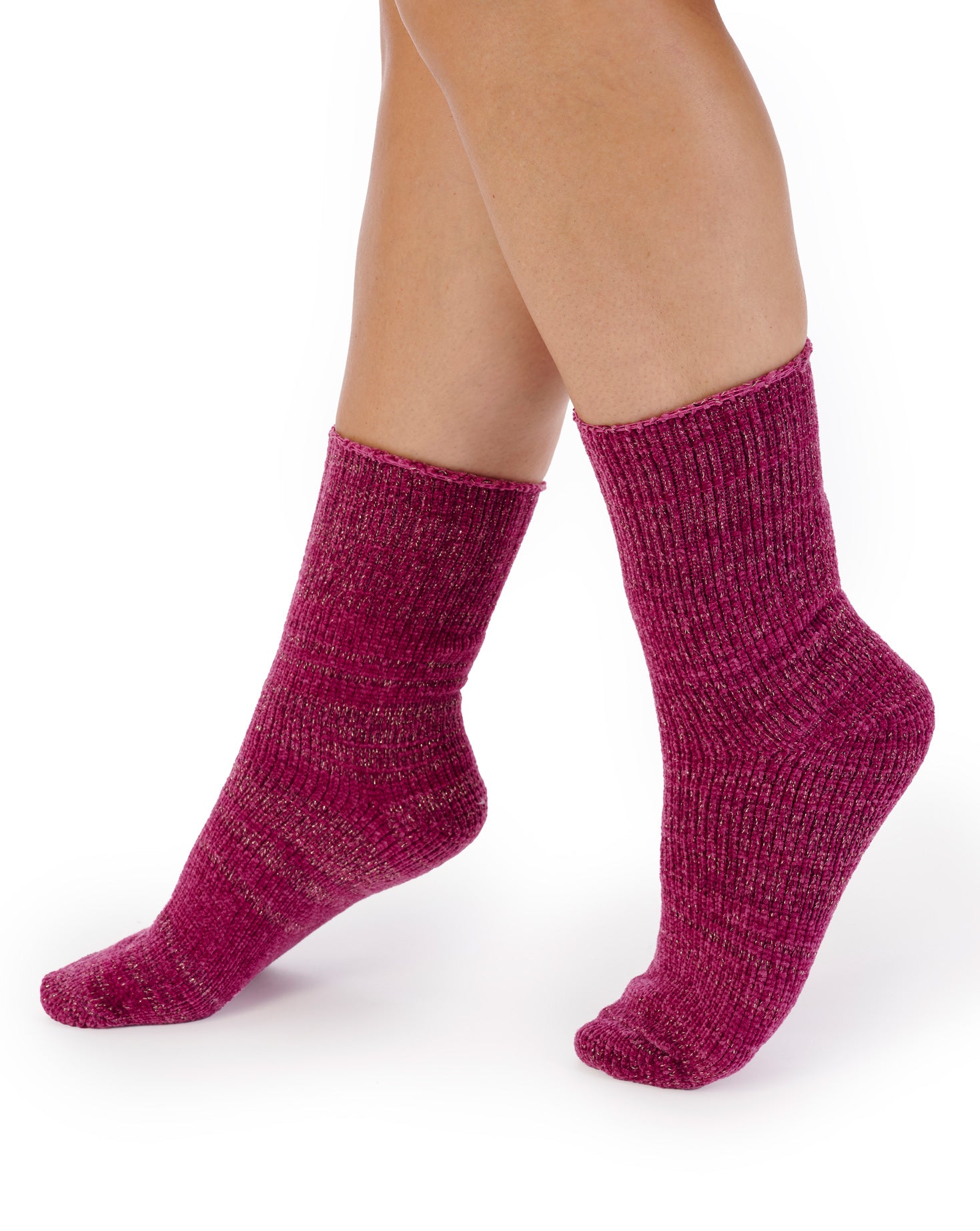 Chenille Lurex Bedsock BS189