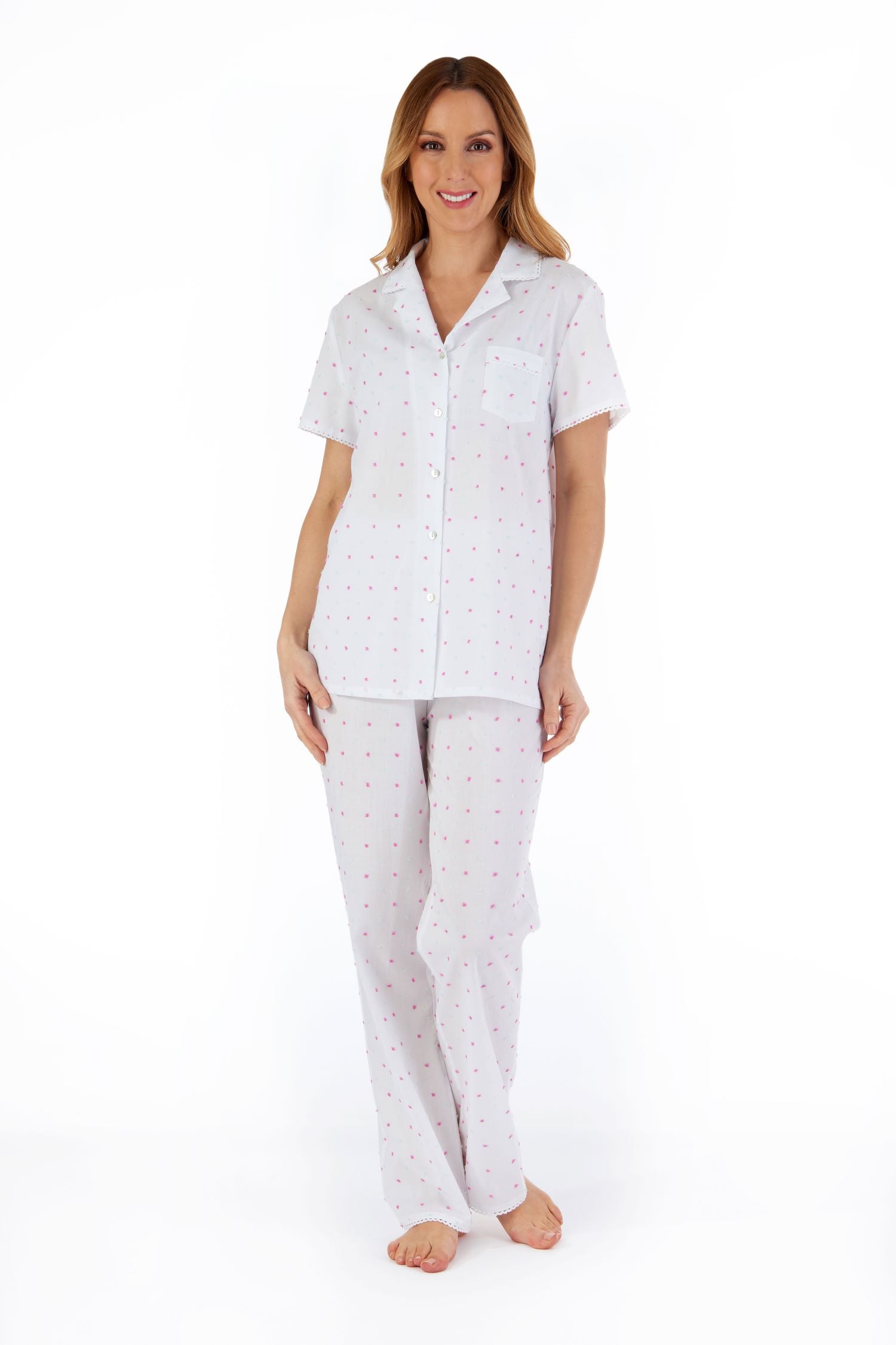 Dobby Dot Woven Tailored Pyjama PJ55234